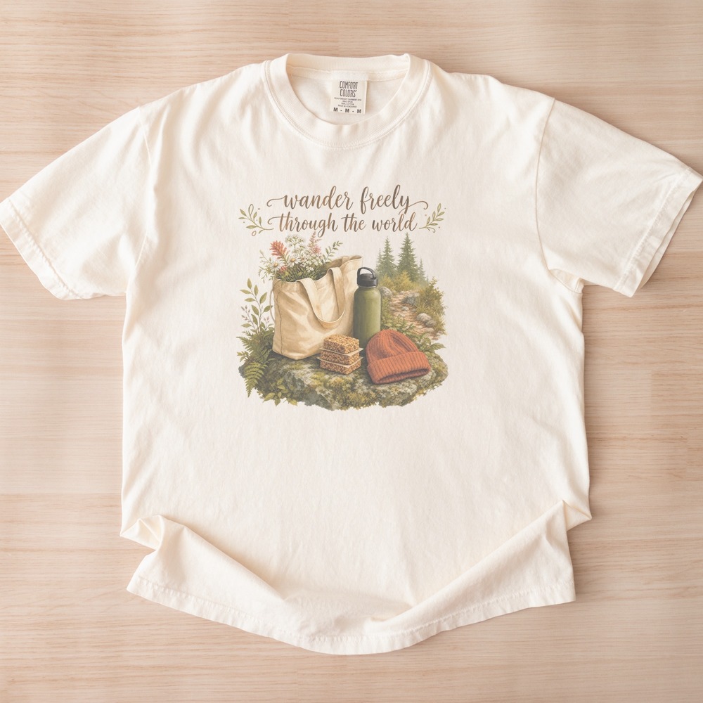 Wander Freely Through the World Trailhead Still Life Tee